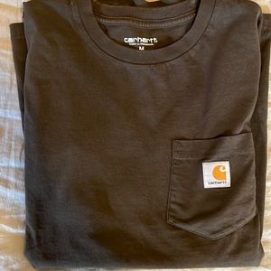 Mens Carhartt WIP Pocket T-shirt. Color: Hunter Green; Size: Medium.